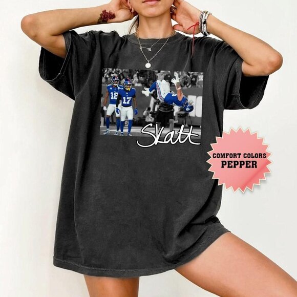 Cam Skattebo Backflip Celebration Comfort Colors Shirt, New York Football 169 - Picture 1 of 4